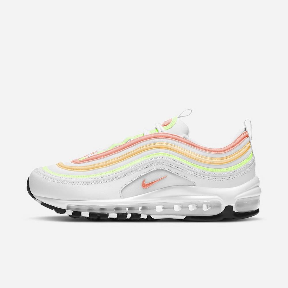 Sneakers Nike Air Max 97 Essential Blanche 1875-420 White/Melon Tint/Barely Volt/Atomic Pink Femme | GWU-98239506